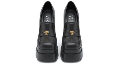 versace mens loafers|versace intrico platform loafers.